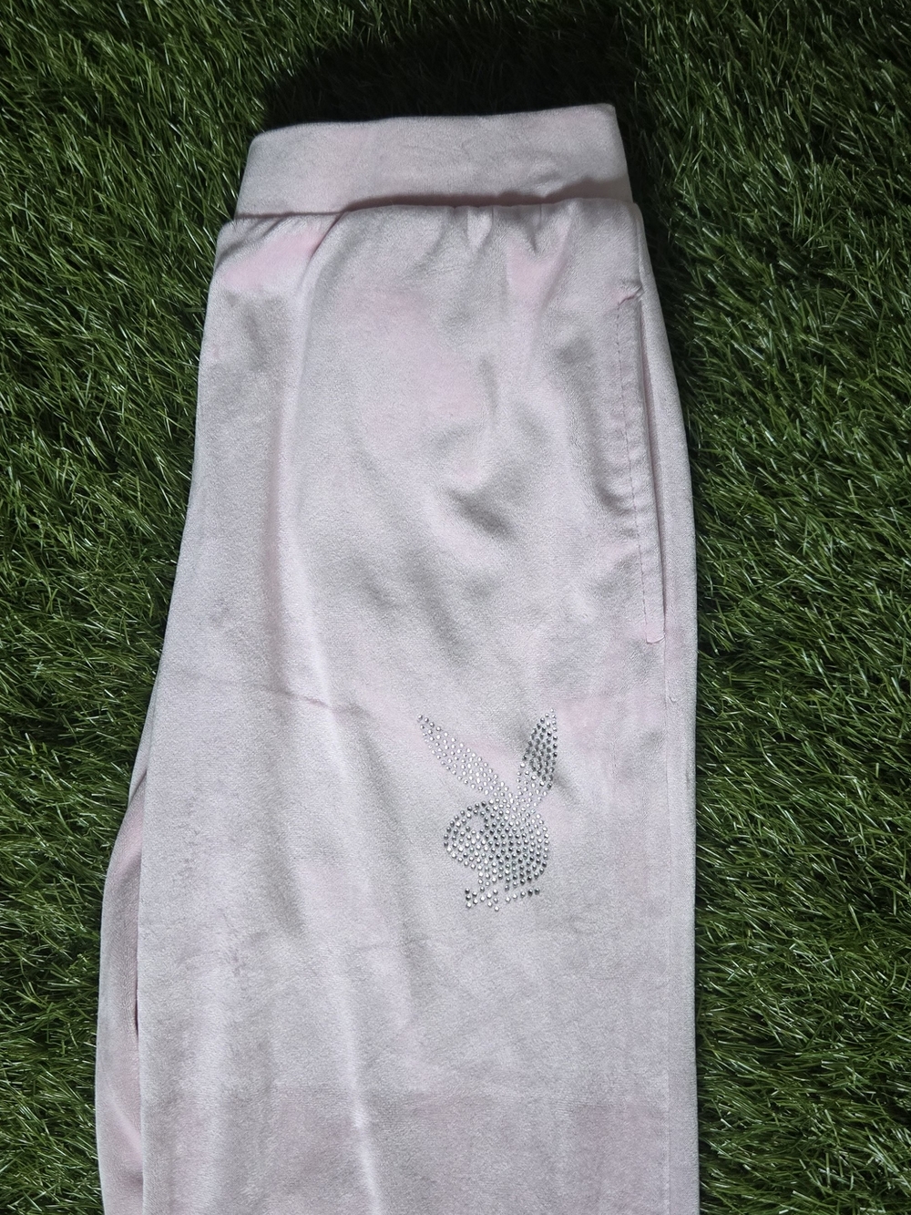 PLAYBOY Pink Rhinestone Track Pants & Hoodie Set - Picture 4 of 6